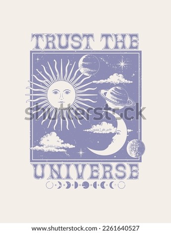 Zodiac Celestial Slogan Vector Graphic
