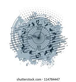 zodiac clock background