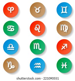 Zodiac color icons 