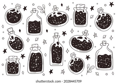 Zodiac constellation. Aries, taurus, gemini, cancer, leo, virgo, libra, scorpio, pisces.