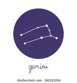 zodiac constellation. gemini. vector illustration