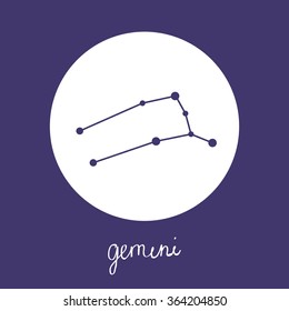 zodiac constellation. gemini. vector illustration