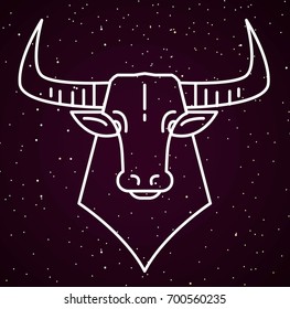 zodiac constellation horoscope sign taurus in sky