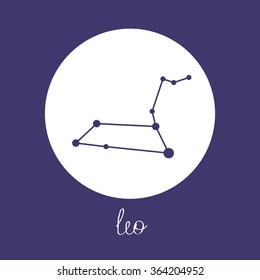 zodiac constellation. leo. vector illustration