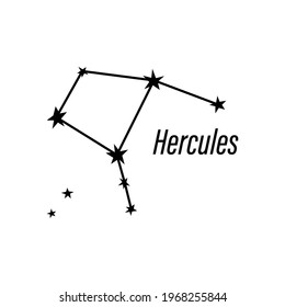 Zodiac constellation. Space and stars. Vector illustration isolated on white background.