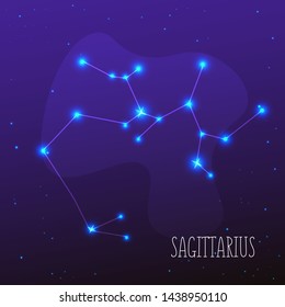 Sagittarius Zodiacal Constellation Bright Stars Sagittarius Stock ...