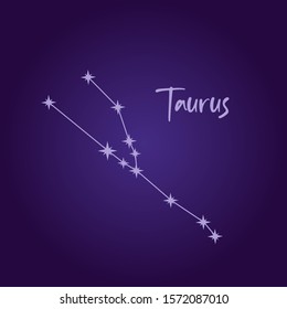 Zodiac constellation Taurus vector illustration