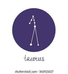 zodiac constellation. taurus. vector illustration