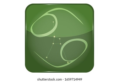 　12 zodiac constellations: Cancer: green