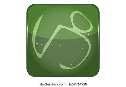 　12 zodiac constellations: Capricorn: green