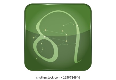 　12 zodiac constellations: Leo: green