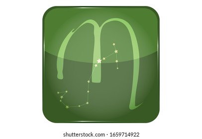 　12 zodiac constellations: Scorpio: green