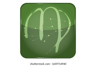 　12 zodiac constellations: Virgo: green