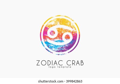 Zodiac crab logo. Crab symbol. Zodiac symbol