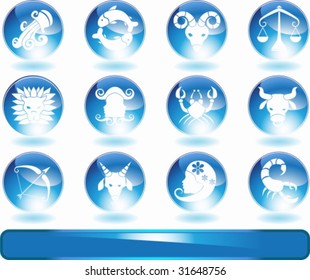 Zodiac Crystal Icon Set