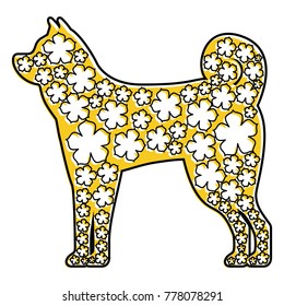 zodiac with flowers sign for year of dog chinese traditional