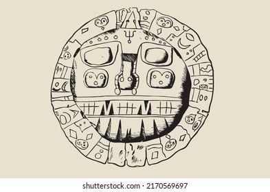 Zodiac of gold found at Cusco, Peru