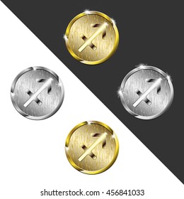Zodiac Gold and silver medals Sagittarius (archer)