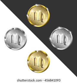 Zodiac Gold and silver medals Virgo