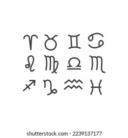 Zodiac hand drawn. Vector icon template