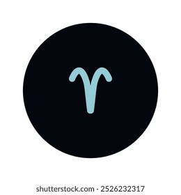 Zodiac horoscope. Aries astrological icon symbol. Stylized star sign esoteric. Simple line vector illustration.