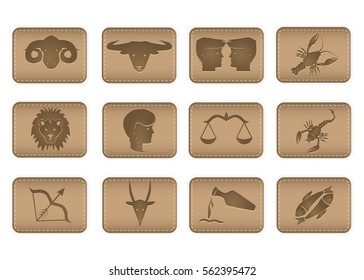 Zodiac Horoscope - Astrology. The original symbols of the zodiac for design.