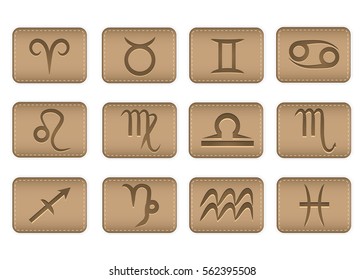Zodiac Horoscope - Astrology. The original symbols of the zodiac for design.
