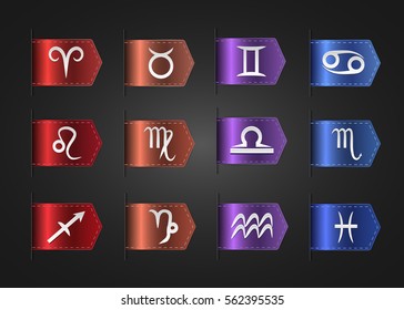 Zodiac Horoscope - Astrology. The original symbols of the zodiac for design.