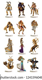 zodiac horoscope creatures 