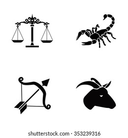 Zodiac and Horoscope vector icons