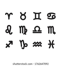 Zodiac icon collection, logo symbol