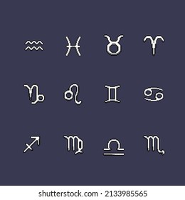 zodiac icon in pixel style