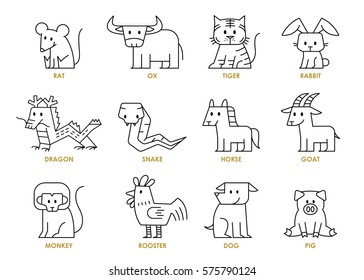 zodiac icon set. vector illustration