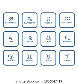 símbolo de signo vectorial del conjunto de iconos zodiac