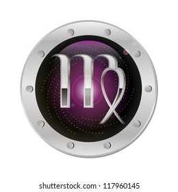Zodiac Icon Virgo. Vector illustration. Eps10.