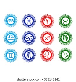 Zodiac icons.
