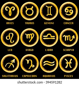 Zodiac icons Freehand drawing vector isolated on  white background illustration