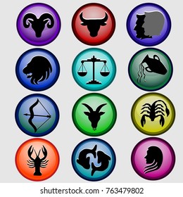 Zodiac icons Zodiac signs