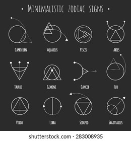 Zodiac icons. Vector illustration