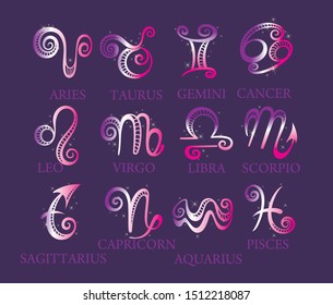 Zodiac icons. Zodiac icons - for web and print. 