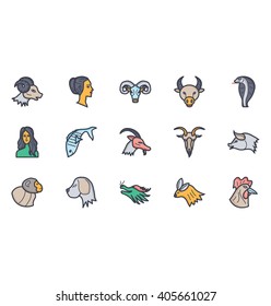 Zodiac Illustration icons 2