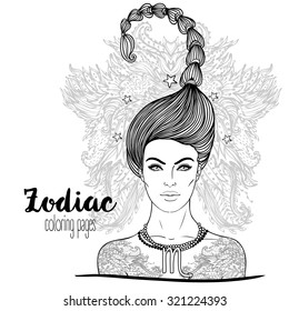 4,444 Zodiac Sign Coloring Book Images, Stock Photos & Vectors ...