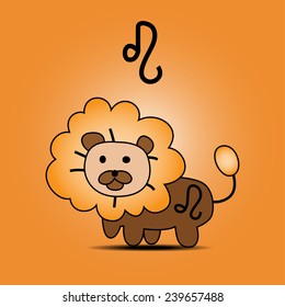 Zodiac Leo background.Zodiac Leo sign. Vector illustration