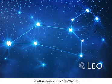 Zodiac. Leo Constellation.