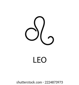 Zodiac Leo Sign in linear style isolated. Leo zodiac symbol in minimal style. vector illustration 