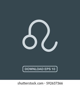 Zodiac leo symbol icon vector