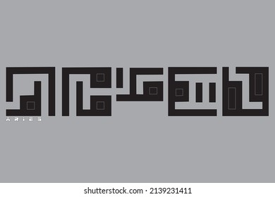 ZODIAC LETTERS ARIES LOGO SYMBOL BLACK COLOR WALLPAPERS