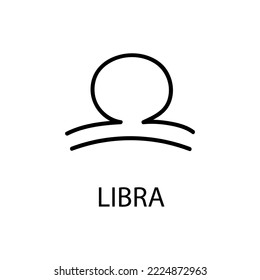 Zodiac Libra Sign in linear style isolated. Libra zodiac symbol in minimal style. vector illustration 