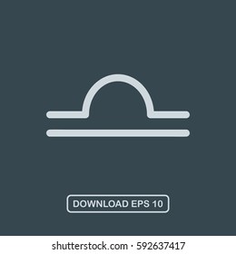 Zodiac libra symbol icon vector