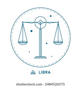 Zodiac Libra Symbol Illustration vector